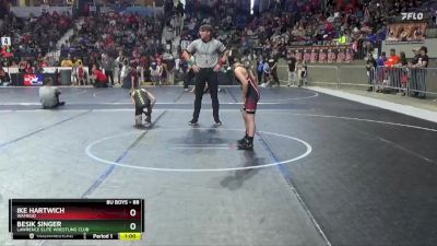 88 lbs Champ. Round 1 - Ike Hartwich, Wamego vs Besik Singer, Lawrence Elite Wrestling Club