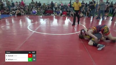 90 lbs Pools - Kellan Spisok, Team Palmetto vs Blaise Wilson, West Virginia Wild