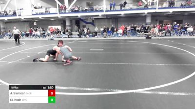 157 lbs Round Of 16 - Jon Siemsen, Sacred Heart University vs Marc Koch, Davidson