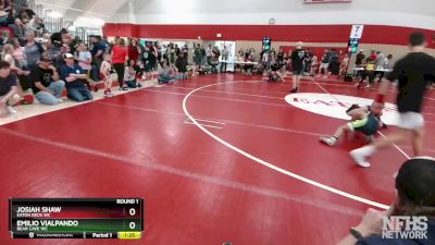 68-72 lbs Round 1 - Emilio Vialpando, Bear Cave WC vs Josiah Shaw, Eaton Reds WC