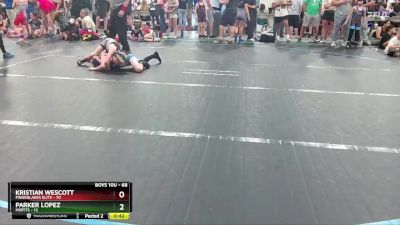 68 lbs Semifinal - Kristian Wescott, Fingerlakes Elite vs Parker Lopez, Misfits