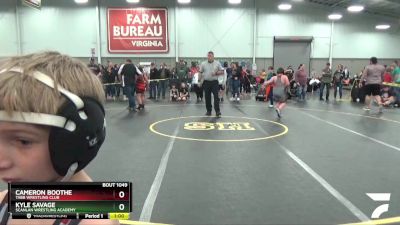 49 lbs Champ. Round 2 - Cameron Boothe, Tabb Wrestling Club vs Kyle Savage, Scanlan Wrestling Academy