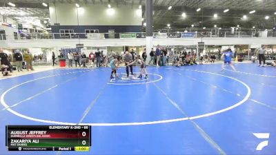 66 lbs Quarterfinal - August Jeffrey, Guerrilla Wrestling Assoc. vs Zakariya Ali, Mat Sharks