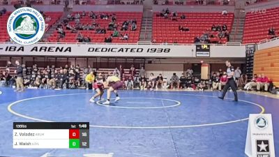 138 lbs 3rd Place - Zeke Valadez, Arlington Martin vs John Walsh, Loyola High School