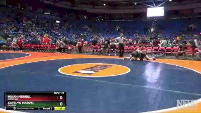 145 lbs Champ. Round 1 - Katelyn Marvel, Canton vs Mikah Merrill, Goreville