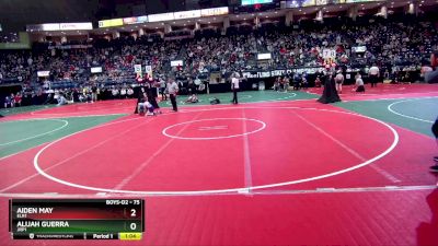 75 lbs Quarterfinal - Alijah Guerra, JRP1 vs Aiden May, ELR1