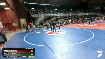 43 lbs Quarterfinal - Zander Enciso, Casper Wrestling Club vs Malakai Ojeda, Gladiator Wrestling Academy