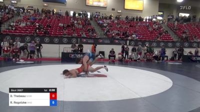 86 kg Rnd Of 16 - Dominic Thebeau, Nebraska Wrestling Training Center vs Ryder Rogotzke, Ohio Regional Training Center