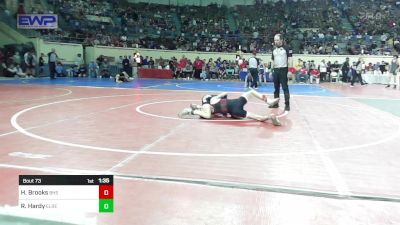 87 lbs Round Of 32 - Hixson Brooks, Blanchard High School vs Rhett Hardy, El Reno