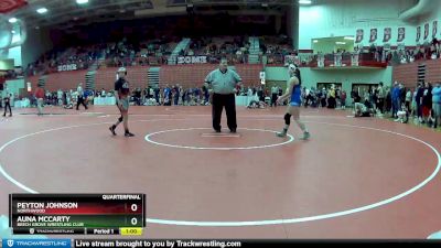 117 lbs Quarterfinal - Peyton Johnson, Northwood vs Auna Mccarty, Beech Grove Wrestling Club