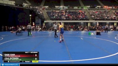 102 lbs Quarterfinal - Gage Cook, Hastings Wrestling Club vs Cole Entriken, Flat Earth Wrestling Club