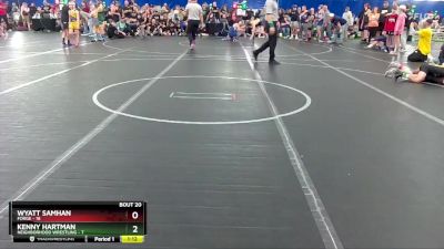 68 lbs Round 5 (8 Team) - Wyatt Samhan, FORGE vs Kenny Hartman, Neighborhood Wrestling