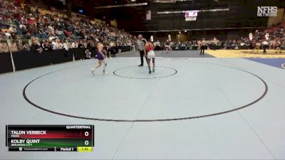 5A - 106 lbs Quarterfinal - Talon Verbeck, Maize vs Kolby Quint, Arkansas City