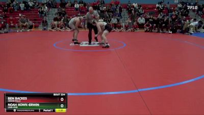 157 lbs Cons. Round 3 - Ben Backes, Cedar Falls vs Noah Howk-Erwin, Linn-Mar