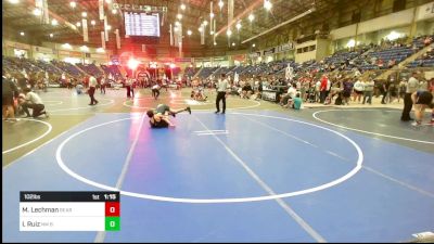 102 lbs Round Of 16 - Maddox Lechman, Bear Cave WC vs Isaiah Ruiz, NM Bad Boyz