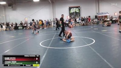 85 lbs Semifinal - Gabe Ryzyi, Shamrock Select vs Cohen Reer, Burnett Trained Wrestling