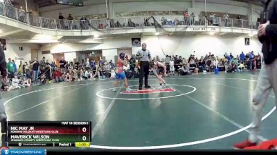 85 lbs Champ. Round 2 - Nic May Jr, Kokomo Wildkat Wrestling Club vs Maverick Wilson, Jennings County Wrestling Club