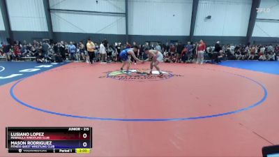 215 lbs Champ. Round 1 - Lusiano Lopez, Peninsula Wrestling Club vs Mason Rodriguez, Fitness Quest Wrestling Club