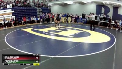 125 lbs. Champ. Round 2 - Jena Gumahin, Ft. Zumwalt South vs Micah Barnes, Ft. Zumwalt West