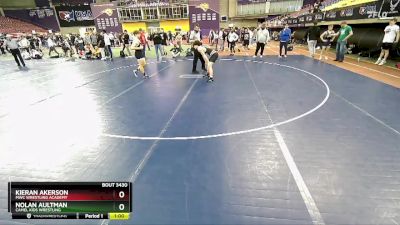 132 lbs Cons. Round 5 - Nolan Aultman, Camel Kids Wrestling vs Kieran Akerson, MWC Wrestling Academy