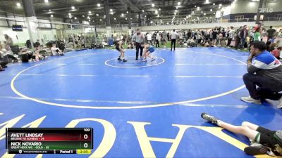 100 lbs Round 5 (6 Team) - Avett Lindsay, BELIEVE TO ACHIEVE vs Nick Novario, GREAT NECK WC - GOLD