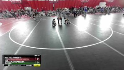 51-52 lbs Round 2 - Catalina Cuarenta, Wisconsin vs Matteo Roberts, Monona Grove/McFarland Wrestling Club