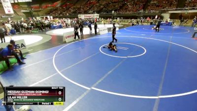 43 lbs Cons. Semi - Messiah Guzman-Dominguez, Manteca Cobras Wrestling Club vs Lilah Miller, RBWC (Rancho Bernardo Wrestling Club)