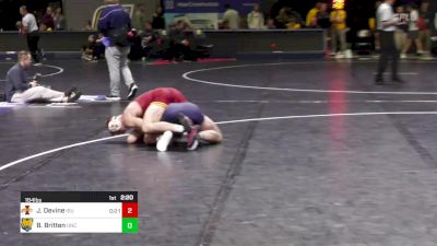 184 lbs Consi Of 16 #2 - Joel Devine, Iowa State vs Branson Britten, N. Colorado