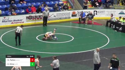 110 lbs Consi Of 16 #2 - Noah Patton, Washington vs Kane Kline, Elco