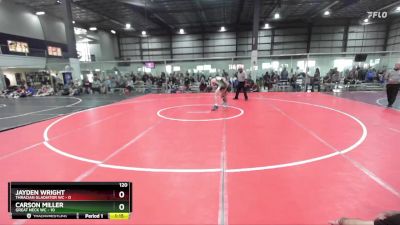 120 lbs Semis (4 Team) - Jayden Wright, THRACIAN GLADIATOR WC vs Carson Miller, GREAT NECK WC