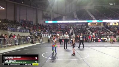 60 lbs Cons. Round 2 - Mayah Passmore, Chase County vs Lilo Gebara, Frontenac Youth Wrestling Club