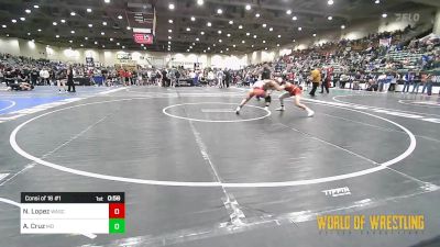 125 lbs Consi Of 16 #1 - Anthony Cruz, Mad Dawg Wrestling Club vs Noah Lopez, Wasco Wrestling