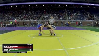 D3-165 lbs Cons. Round 1 - Mark Romanowski, Algonac HS vs Austin Humphrey, Chippewa Hills HS