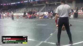 W 132 lbs Round 2 (3 Team) - Nia Hagler, Utah vs Nevaeh Grunhuvd, Montana
