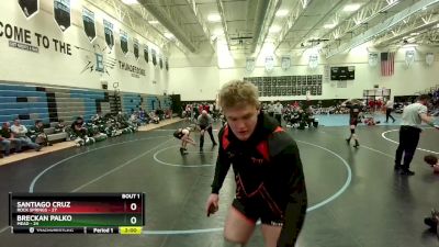 120 lbs Round 1 (3 Team) - Santiago Cruz, Rock Springs vs Breckan Palko, Mead