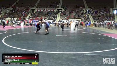 220 lbs Quarterfinal - Charles Adams, Montevallo vs Wesley McMichael, Cleburne County
