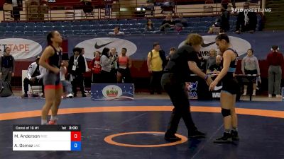 50 kg Consolation - Mariah Anderson, Rise Wrestling vs Angelina Gomez, Lion Wrestling Club