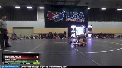 106 lbs Champ. Round 1 - Benjamin Walsh, Moen Wrestling Academy vs Aiden Hahn, Thoroughbred Wrestling Academy (TWA)