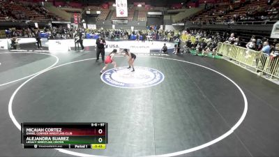 97 lbs Semifinal - Micaiah Cortez, Daniel Cormier Wrestling Club vs Alejandra Suarez, Legacy Wrestling Center