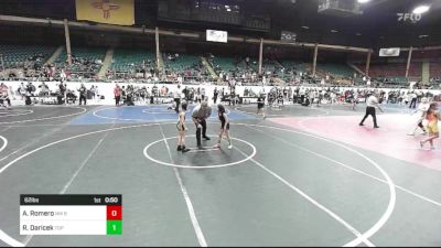 62 lbs Quarterfinal - Aaliyah Romero, NM Beast vs Raeanne Daricek, Top Fuelers WC