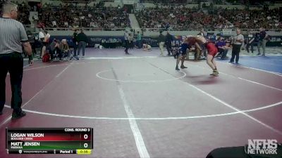 D1-165 lbs Cons. Round 3 - Matt Jensen, Marana vs Logan Wilson, Boulder Creek