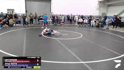 125 lbs Final - Titus Watts, Soldotna Whalers Wrestling Club vs Levi Shivers, Anchorage Youth Wrestling Academy