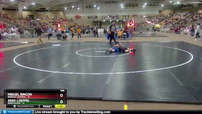 106 lbs Quarterfinals (8 Team) - Reed Loeffel, Brentwood vs Miguel Rincon, Bradley Central