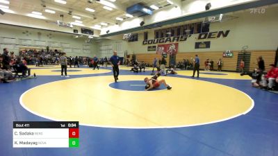 116 lbs Consi Of 16 #1 - Chad Sadaka, Bergen Catholic (NJ) vs Kekoa Madayag, Novato