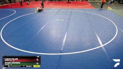 150 lbs Semis & 1st Wrestleback (8 Team) - Lukas Miller, Albert Lea vs Ryder Kremers, Rocori