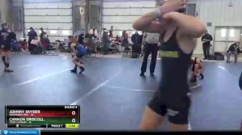 92 lbs Round 5 (8 Team) - Cannon Driscoll, Terps Xtreme vs Johnny Snyder, Warhawks Red