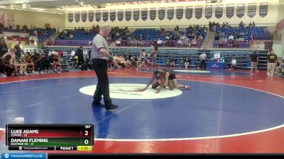 157 lbs 2nd Wrestleback (16 Team) - Damani Fleming, Eastside Hs vs Luke Adams, Coffee