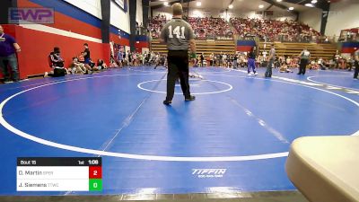 130 lbs Round Of 16 - Dylan Martin, Sperry Wrestling Club vs JaMarcus Siemens, Team Tulsa Wrestling Club