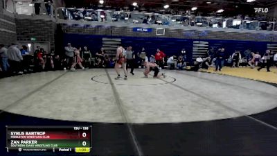 138 lbs Cons. Round 3 - Syrus Bartrop, Middleton Wrestling Club vs Zan Parker, Southern Idaho Wrestling Club