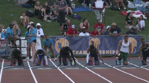 High School Boys' 100m, Prelims 1